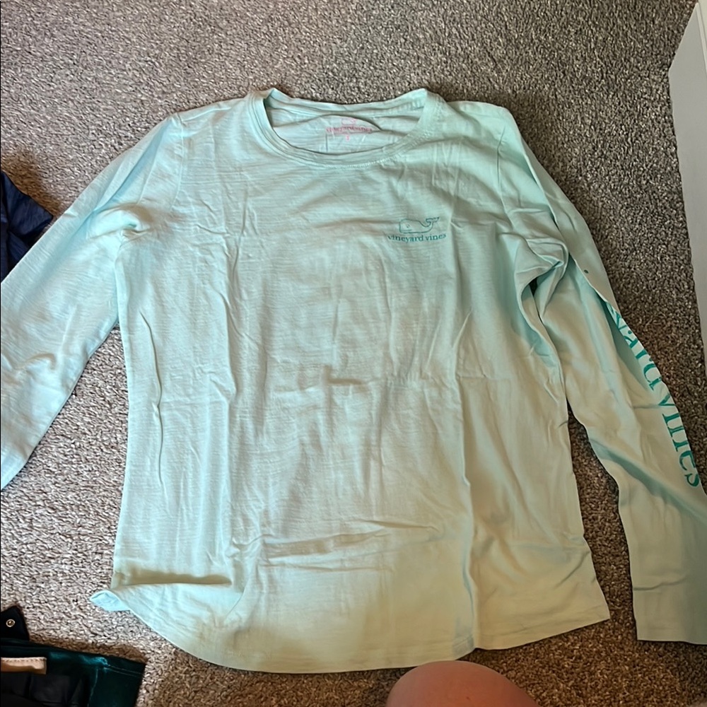 Vineyard Vines Aqua Long Sleeve Shirt